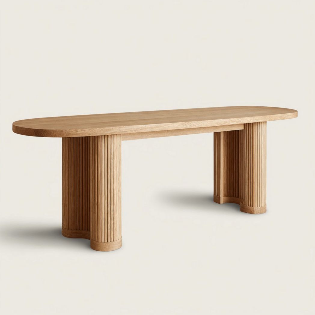 Eettafel van massief hout voor de eetkamer - 200 x 100 x 75