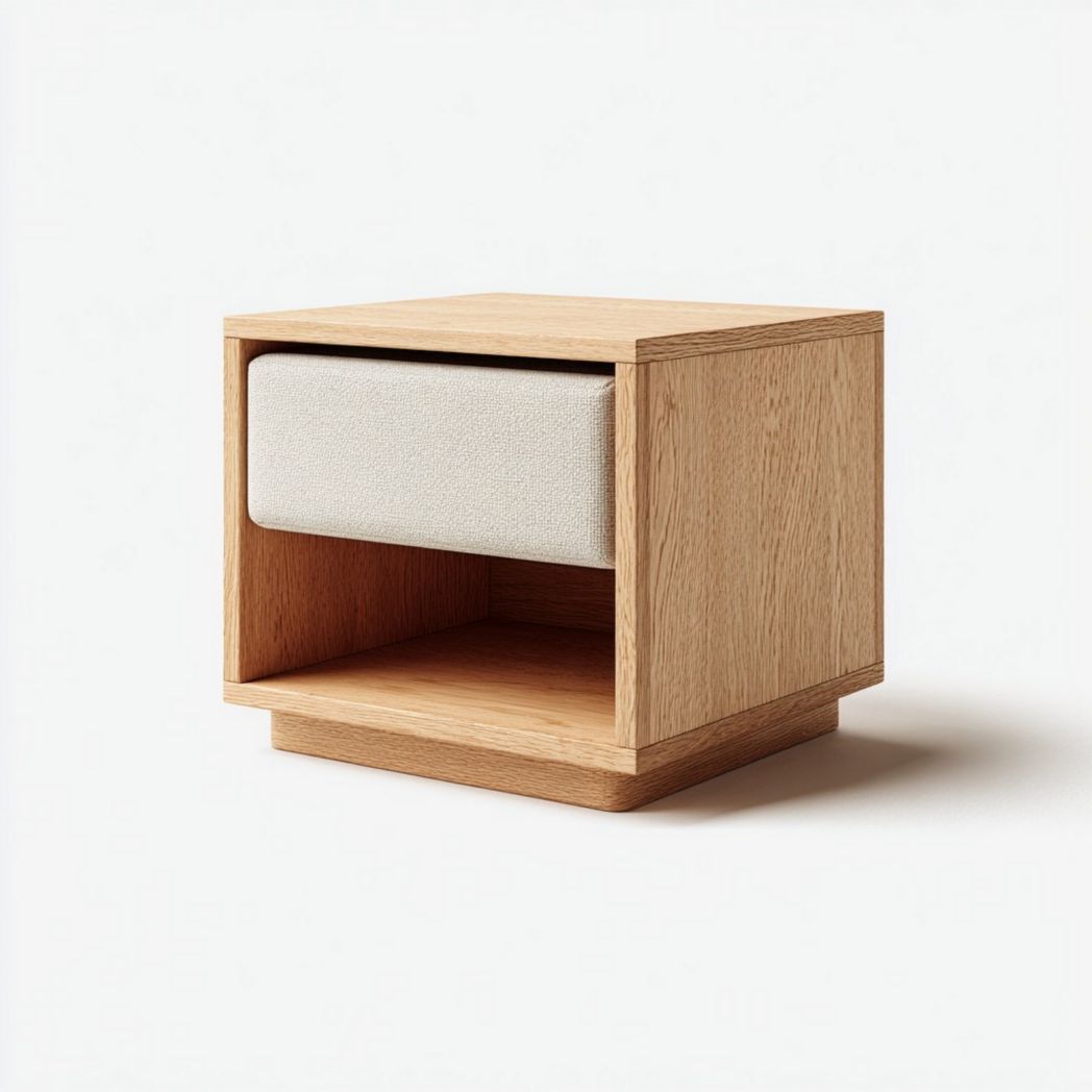 Bijzettafel van hout en stof voor de woonkamer - 40 x 40 x 40