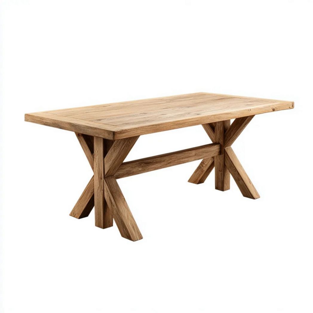 Eettafel van massief hout voor de eetkamer - 200 x 100 x 75