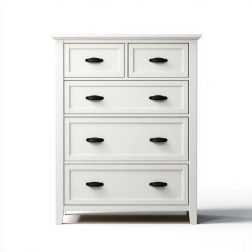 Ladekast van hout voor de slaapkamer met vijf laden - 80 x 40 x 100